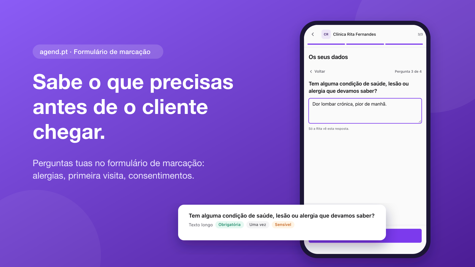 Formulário de marcação: o que perguntar aos clientes
